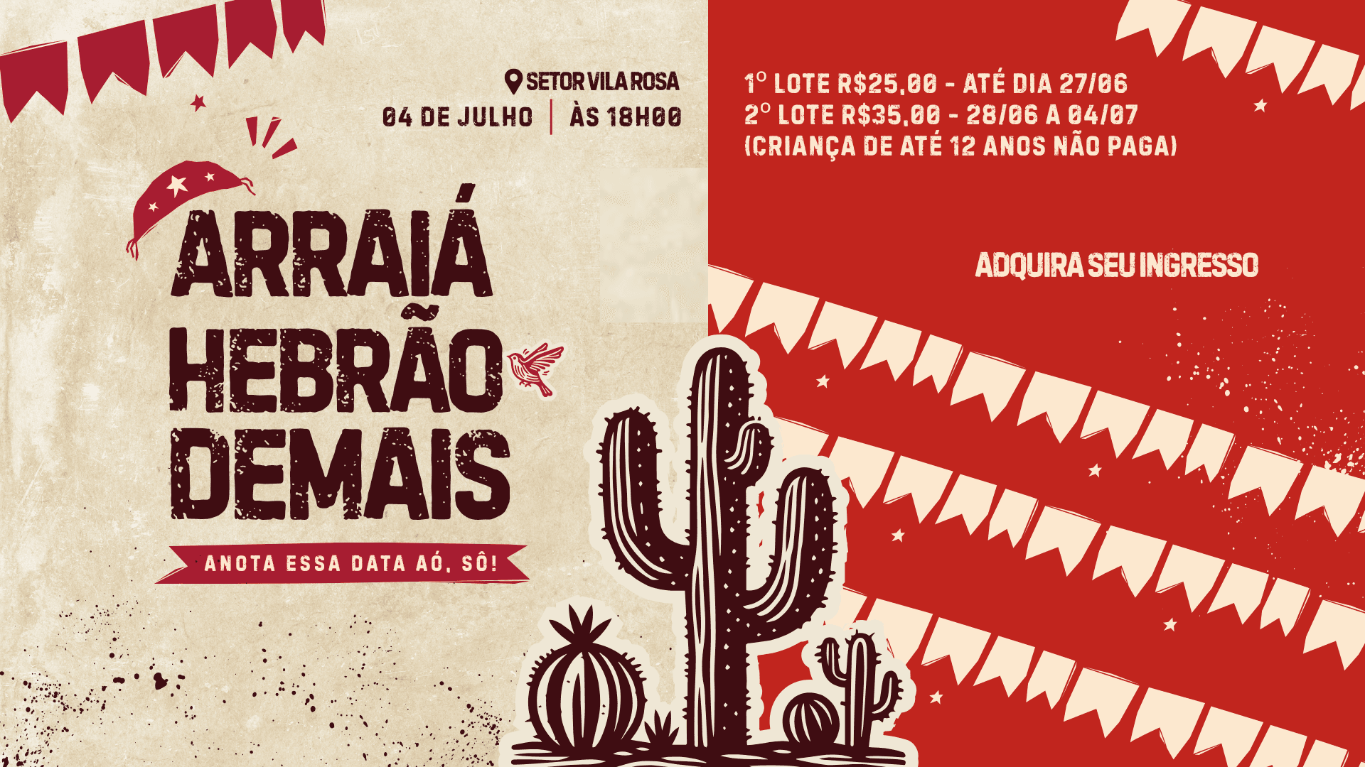 Arraiá Hebrom Demais!🔥🌽